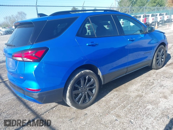 2024 Chevrolet Equinox RS with VIN 3GNAXMEG1RS150810, listed as a IAAI auction lot 41985283 with 36,237 mi miles and . Bid and sale history available at DreamBid. Image 4.