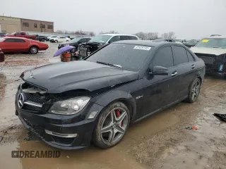 2012 Mercedes-Benz C C 63 AMG with VIN WDDGF7HBXCA652494, listed as a Copart auction lot 47429705 with 133,161 mi miles and Salvage Title. Bid and sale history available at carsss.com. Image 1.