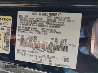 2015 Ford Mustang V6 с VIN 1FATP8EMXF5326960, выставлен на аукционе IAAI как лот 42255651 с пробегом 76 625 миль миль и . История ставок и продаж доступна на DreamBid. Изображение 9.