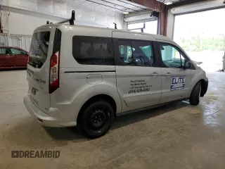 2019 Ford Transit Connect XLT with VIN NM0GE9F23K1406216, listed as a Copart auction lot 58146145 with 105,015 mi miles and Non repairable. Bid and sale history available at DreamBid. Image 3.