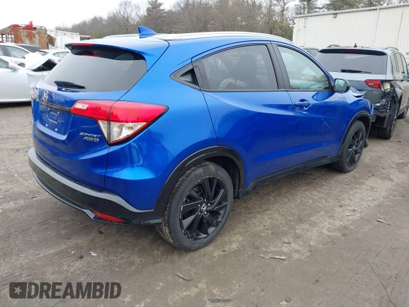 2022 Honda HR-V Sport with VIN 3CZRU6H18NM704652, listed as a IAAI auction lot 41742125 with 31,992 mi miles. Bid and sale history available at carsss.com. Image 4.