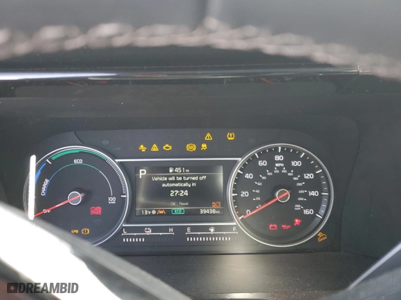 2022 Kia Sorento Hybrid EX with VIN KNDRHDLG3N5117372, listed as a Copart auction lot 45593285 with 39,438 mi miles and Salvage Title. Bid and sale history available at carsss.com. Image 9.