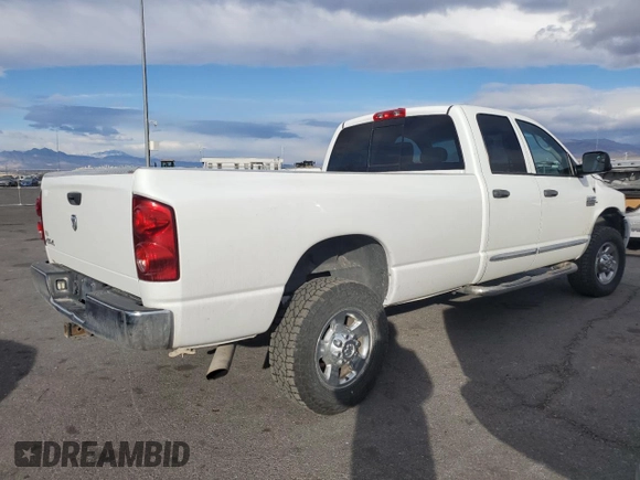 2007 Dodge Ram 2500 SLT with VIN 1D7KS28C07J556137, listed as a Copart auction lot 47265545 with 167,014 mi miles and Salvage Title. Bid and sale history available at carsss.com. Image 3.