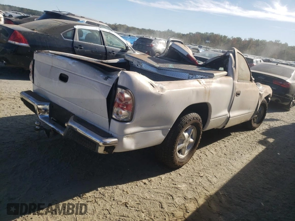 2001 Dodge Dakota with VIN 1B7FL26P91S262462, listed as a Copart auction lot 77193614 with 0 mi miles and Salvage Title. Bid and sale history available at carsss.com. Image 3.