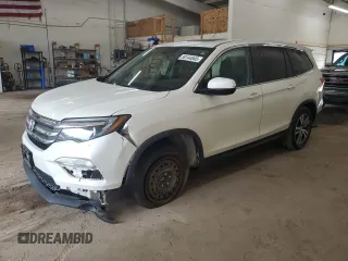 2018 Honda Pilot EX-L with VIN 5FNYF6H55JB002088, listed as a Copart auction lot 59144845 with 109,208 mi miles and Salvage title. Bid and sale history available at DreamBid. Image 1.