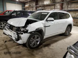 2019 Volkswagen Atlas SEL R-Line with VIN 1V2RR2CA9KC623419, listed as a Copart auction lot 47060795 with 74,866 mi miles and Salvage title. Bid and sale history available at DreamBid. Image 1.