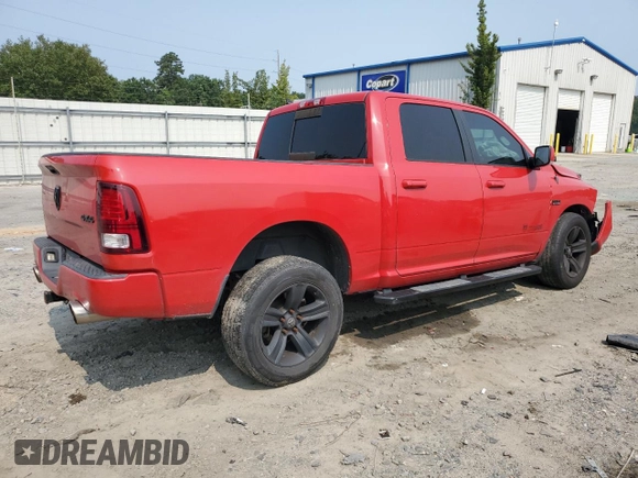 2015 Ram 1500 Sport with VIN 1C6RR7MT7FS653133, listed as a Copart auction lot 58703315 with 149,733 mi miles and Salvage title. Bid and sale history available at DreamBid. Image 3.