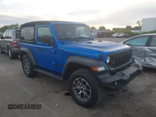 2024 Jeep Wrangler Sport with VIN 1C4PJXANXRW160377, listed as a IAAI auction lot 42083296 with 19,439 mi miles and . Bid and sale history available at DreamBid. Image 1.