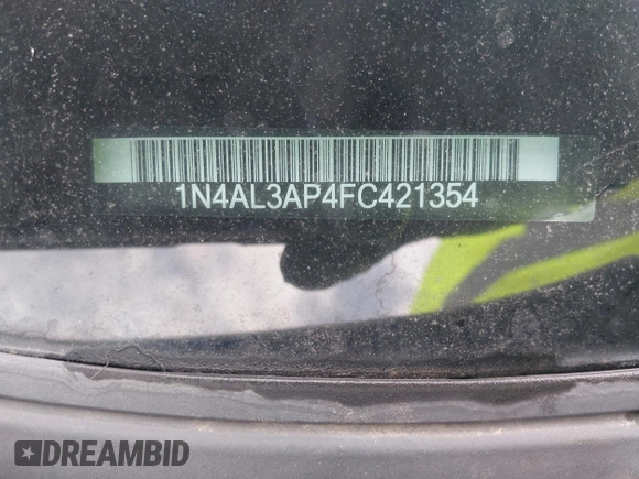 2015 Nissan Altima SV z VIN 1N4AL3AP4FC421354, wystawiony jako IAAI lot #41720274 z przebiegiem 147 487 mil mil oraz . Historia ofert i sprzedaży dostępna na DreamBid. Obrazek 9.