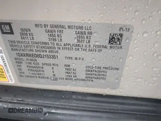2013 GMC Acadia SLE with VIN 1GKKRNED8DJ153351, listed as a IAAI auction lot 41559467 with 100,242 mi miles. Bid and sale history available at carsss.com. Image 9.