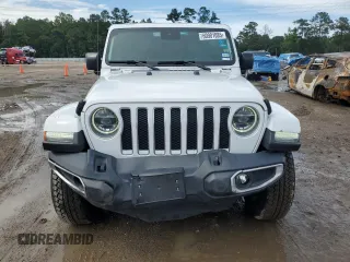 2019 Jeep Wrangler Unlimited Sahara with VIN 1C4HJXEG9KW547685, listed as a Copart auction lot 60901085 with 81,169 mi miles and Salvage title. Bid and sale history available at DreamBid. Image 5.