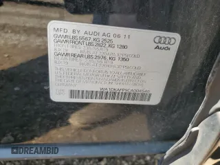 2012 Audi Q5 Premium Plus with VIN WA1DKAFP9CA004546, listed as a Copart auction lot 59537775 with 187,338 mi miles and Salvage title. Bid and sale history available at DreamBid. Image 12.