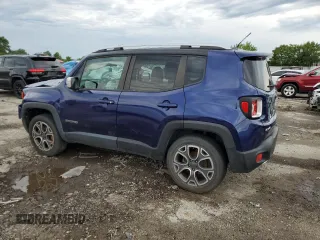 2017 Jeep Renegade Limited with VIN ZACCJBDBXHPE88574, listed as a Copart auction lot 61728625 with 106,116 mi miles and Salvage title. Bid and sale history available at DreamBid. Image 2.