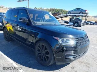 2017 Land Rover Range Rover with VIN SALGS2FE9HA347512, listed as a IAAI auction lot 41616415 with 53,913 mi miles. Bid and sale history available at carsss.com. Image 1.