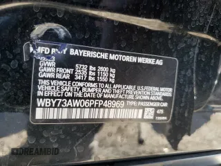 2023 BMW i4 eDrive40 z VIN WBY73AW06PFP48969, wystawiony jako Copart lot #44912315 z przebiegiem 20 828 mil mil oraz Szkody całkowita. Historia ofert i sprzedaży dostępna na DreamBid. Obrazek 12.