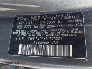 2024 Hyundai Elantra SEL с VIN KMHLS4DGXRU673207, выставлен на аукционе IAAI как лот 42087829 с пробегом 4 395 миль миль и . История ставок и продаж доступна на DreamBid. Изображение 9.