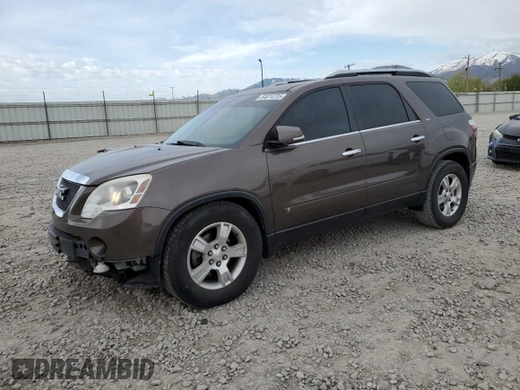 2009 GMC Acadia SLT2 z VIN 1GKER33D69J148077, wystawiony jako Copart lot #54074735 z przebiegiem Nie podano mil oraz Szkoda całkowita • Salvage title. Historia ofert i sprzedaży dostępna na DreamBid. Obrazek 1.