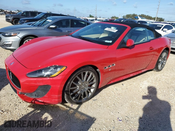 2013 Maserati GranTurismo Convertible Sport with VIN ZAM45VMA7D0073435, listed as a Copart auction lot 74539344 with 0 mi miles and Salvage Title. Bid and sale history available at carsss.com. Image 1.