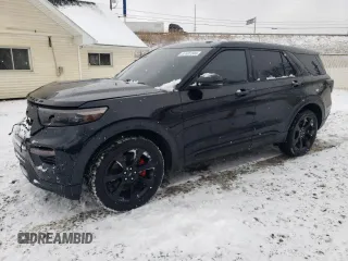 2021 Ford Explorer ST with VIN 1FM5K8GC8MGA03204, listed as a Copart auction lot 87407344 with 62,416 mi miles and Salvage Title. Bid and sale history available at carsss.com. Image 1.