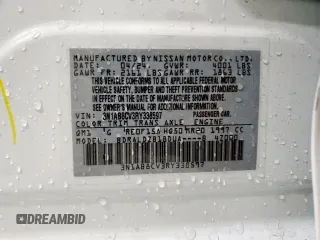 2024 Nissan Sentra SV z VIN 3N1AB8CV3RY338597, wystawiony jako Copart lot #57588955 z przebiegiem 27 910 mil mil oraz Szkoda całkowita • Salvage title. Historia ofert i sprzedaży dostępna na DreamBid. Obrazek 12.