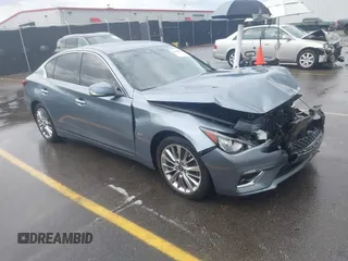 2020 Infiniti Q50 Luxe with VIN JN1EV7APXLM205739, listed as a IAAI auction lot 42084427 with 122,135 mi miles and . Bid and sale history available at DreamBid. Image 1.