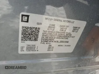 2020 Chevrolet Traverse LS with VIN 1GNEVFKW3LJ231556, listed as a Copart auction lot 58529715 with 97,841 mi miles and Salvage title. Bid and sale history available at DreamBid. Image 14.