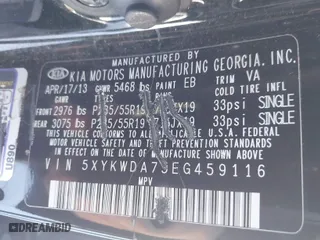 2014 Kia Sorento SX Limited with VIN 5XYKWDA75EG459116, listed as a IAAI auction lot 41551407 with 153,622 mi miles. Bid and sale history available at carsss.com. Image 9.