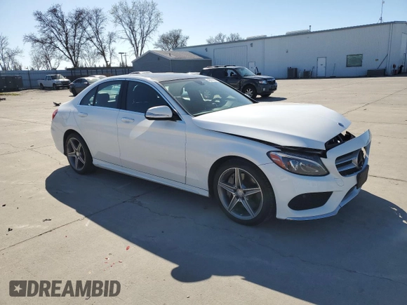 2015 Mercedes-Benz C-Class C 400 with VIN 55SWF6GB5FU028081, listed as a Copart auction lot 46878865 with 116,149 mi miles and Salvage Title. Bid and sale history available at carsss.com. Image 4.