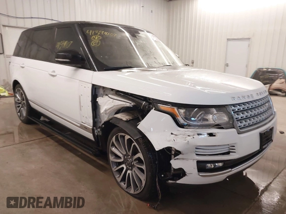 2016 Land Rover Range Rover Supercharged z VIN SALGS3EF0GA280040, wystawiony jako IAAI lot #41394107 z przebiegiem 72 446 mil mil oraz . Historia ofert i sprzedaży dostępna na DreamBid. Obrazek 1.