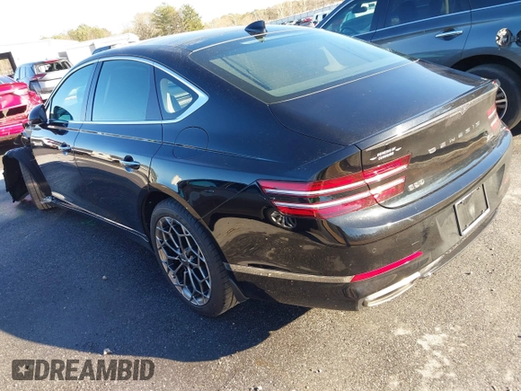 2021 Genesis G80 2.5T with VIN KMTGB4SC0MU047486, listed as a IAAI auction lot 41292975 with 53,196 mi miles and . Bid and sale history available at DreamBid. Image 3.