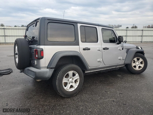 2018 Jeep Wrangler Unlimited Sport S with VIN 1C4HJXDN8JW223058, listed as a Copart auction lot 82550094 with 86,446 mi miles and Salvage Title. Bid and sale history available at carsss.com. Image 3.