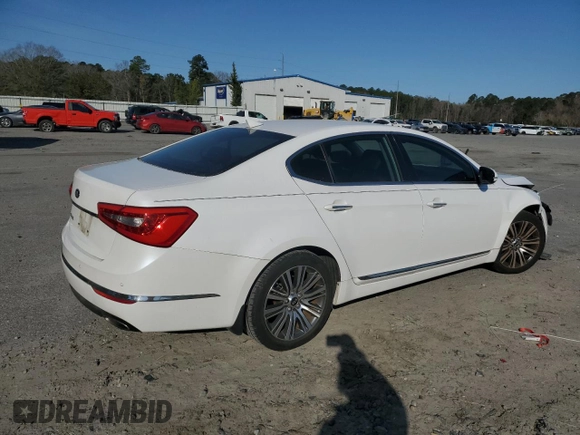 2014 Kia Cadenza Premium with VIN KNALN4D74E5138578, listed as a Copart auction lot 47606025 with 141,668 mi miles and Salvage Title. Bid and sale history available at DreamBid. Image 3.