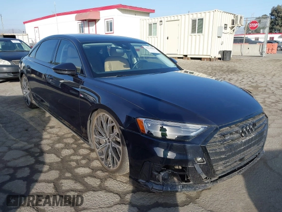 2021 Audi A8 with VIN WAU8DAF82MN024168, listed as a IAAI auction lot 41135584 with 15,946 mi miles. Bid and sale history available at carsss.com. Image 1.