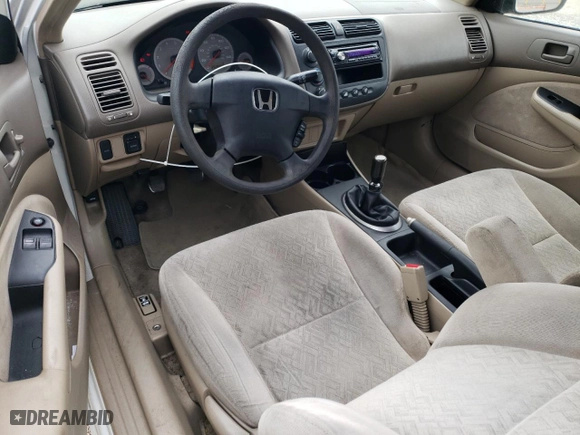 2002 Honda Civic LX with VIN 1HGEM21502L108055, listed as a Copart auction lot 73056704 with 253,586 mi miles and Salvage Title. Bid and sale history available at carsss.com. Image 8.