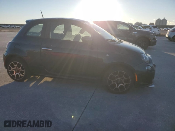 2013 FIAT 500 Turbo with VIN 3C3CFFHH5DT607243, listed as a Copart auction lot 84547324 with 0 mi miles and Salvage Title. Bid and sale history available at carsss.com. Image 4.