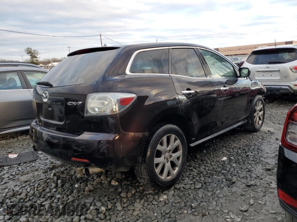 2007 Mazda CX-7 Sport with VIN JM3ER29L570120611, listed as a Copart auction lot 86691444 with 128,486 mi miles and Salvage Title. Bid and sale history available at carsss.com. Image 3.