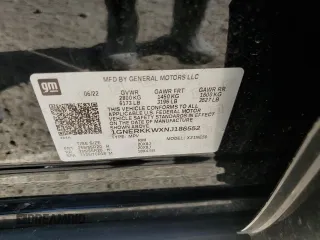 2022 Chevrolet Traverse Premier with VIN 1GNERKKWXNJ186552, listed as a Copart auction lot 72372654 with 0 mi miles and Salvage Title. Bid and sale history available at carsss.com. Image 13.