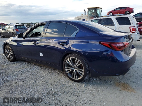 2023 Infiniti Q50 Sensory with VIN JN1EV7CP2PM512518, listed as a Copart auction lot 74486644 with 12,919 mi miles and Non repairable. Bid and sale history available at DreamBid. Image 2.