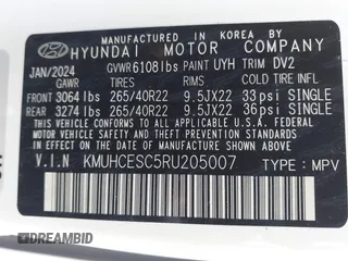 2024 Genesis GV80 z VIN KMUHCESC5RU205007, wystawiony jako IAAI lot #42217995 z przebiegiem Nie podano mil oraz . Historia ofert i sprzedaży dostępna na DreamBid. Obrazek 9.