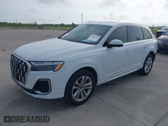 2025 Audi Q7 Premium with VIN WA1ACBF75SD019631, listed as a IAAI auction lot 42309555 with 7,435 mi miles and . Bid and sale history available at DreamBid. Image 20.