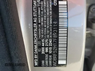 2007 Mercedes-Benz C 230 Sport z VIN WDBRF52H17F893114, wystawiony jako Copart lot #61109905 z przebiegiem 190 956 mil mil oraz Szkoda całkowita • Salvage title. Historia ofert i sprzedaży dostępna na DreamBid. Obrazek 12.