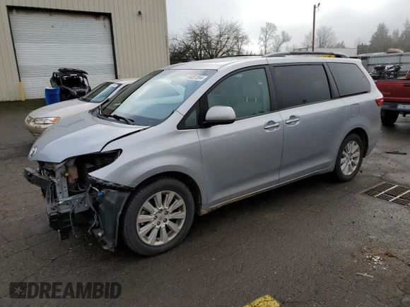 2015 Toyota Sienna Ltd with VIN 5TDDK3DC1FS094400, listed as a Copart auction lot 84051894 with 37,306 mi miles and Salvage Title. Bid and sale history available at carsss.com. Image 1.