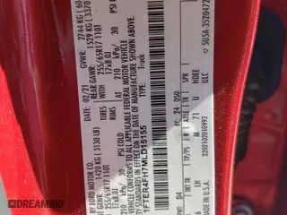 2021 Ford Ranger XL with VIN 1FTER4FH7MLD15155, listed as a Copart auction lot 52147895 with 66,526 mi miles and Salvage Title. Bid and sale history available at carsss.com. Image 12.