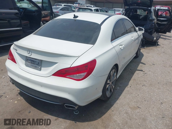 2014 Mercedes-Benz CLA 250 with VIN WDDSJ4EBXEN105295, listed as a IAAI auction lot 42275555 with 88,888 mi miles and . Bid and sale history available at DreamBid. Image 4.