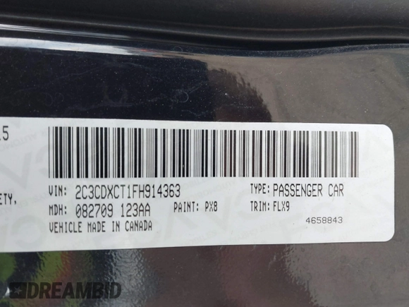 2015 Dodge Charger RT with VIN 2C3CDXCT1FH914363, listed as a IAAI auction lot 41196242 with 161,272 mi miles and . Bid and sale history available at DreamBid. Image 9.