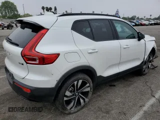 2024 Volvo XC40 Plus Dark Theme with VIN YV4L12ULXR2285377, listed as a Copart auction lot 60165095 with 43,423 mi miles and Salvage title. Bid and sale history available at DreamBid. Image 3.