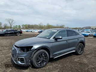 2023 Audi Q5 Sportback S line Premium z VIN WA14AAFY8P2149962, wystawiony jako Copart lot #54021195 z przebiegiem 36 875 mil mil oraz Szkoda całkowita • Salvage title. Historia ofert i sprzedaży dostępna na DreamBid. Obrazek 1.