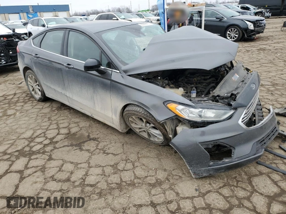 2020 Ford Fusion SE with VIN 3FA6P0HD4LR140947, listed as a Copart auction lot 83263774 with 0 mi miles and Non Repairable. Bid and sale history available at carsss.com. Image 4.