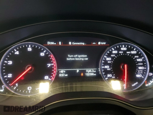 2015 Audi A6 Prestige with VIN WAUHGAFC4FN006740, listed as a Copart auction lot 51461265 with 132,290 mi miles and Clean title. Bid and sale history available at DreamBid. Image 9.