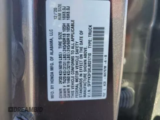 2020 Honda Ridgeline RTL with VIN 5FPYK3F5XLB031710, listed as a Copart auction lot 48028585 with 62,478 mi miles and Salvage title. Bid and sale history available at DreamBid. Image 12.